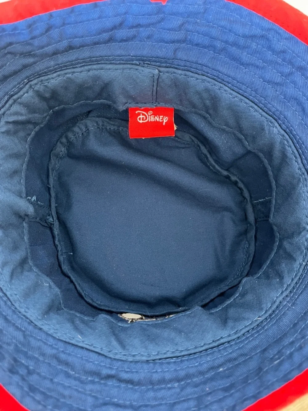 Disney Mickey Embroidered Navy and Red Kids Bucket Hat • OSFM